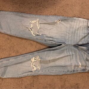 American Eagle Outfitters Light Blue Ripped Boyfriend Jeans